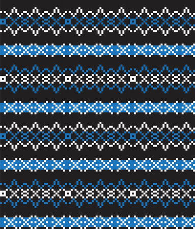 Ice Blue Christmas snowflake fair isle pattern background suitable for fashion textiles, knitwear...