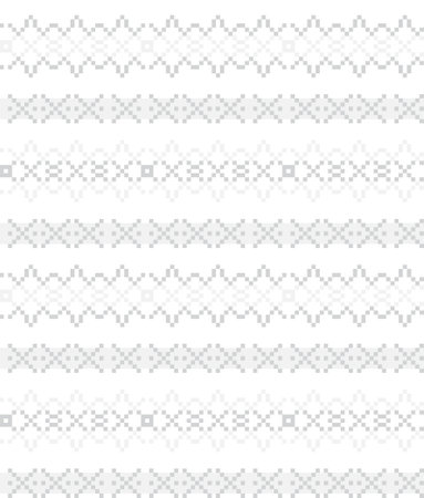 White Christmas snowflake fair isle pattern background suitable for fashion textiles, knitwear and graphicsのイラスト素材