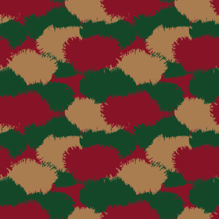 Christmas Brush Stroke Camouflage abstract seamless pattern background suitable for fashion textiles, graphicsのイラスト素材