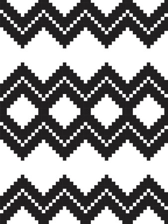 Black and White Argyle, diamond shape seamless pattern background suitable for fashion textile, knitwear, graphicsのイラスト素材