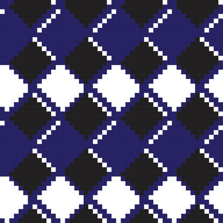 Blue Argyle, diamond shape seamless pattern background suitable for fashion textile, knitwear, graphicsのイラスト素材