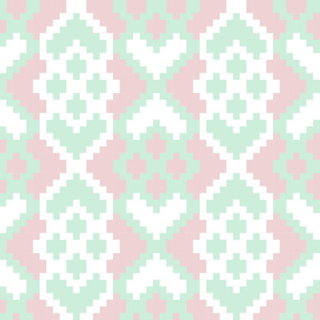 Pink Argyle, diamond shape seamless pattern background suitable for fashion textile, knitwear, graphicsのイラスト素材