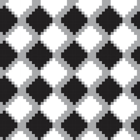 Black and White Argyle, diamond shape seamless pattern background suitable for fashion textile, knitwear, graphicsのイラスト素材