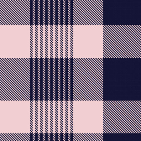 Pink Navy Asymmetric Plaid textured seamless pattern suitable for fashion textiles and graphicsのイラスト素材