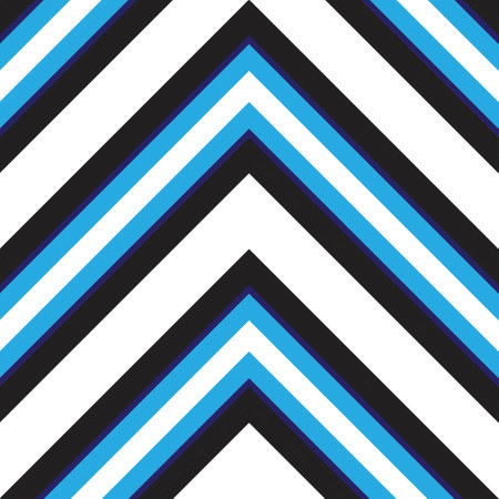 Blue Chevron diagonal striped seamless pattern background suitable for fashion textiles, graphicsのイラスト素材