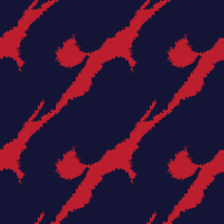 Red Navy Brush stroke fur pattern design for fashion prints, homeware, graphics, backgroundsのイラスト素材