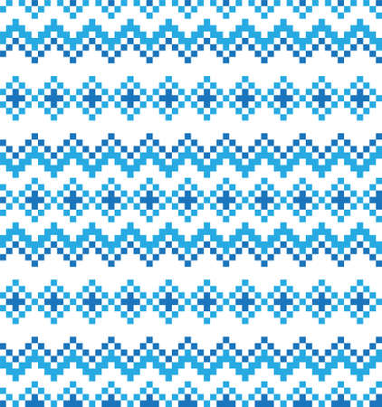 Ice Blue Christmas fair isle pattern background for fashion textiles, knitwear and graphicsのイラスト素材
