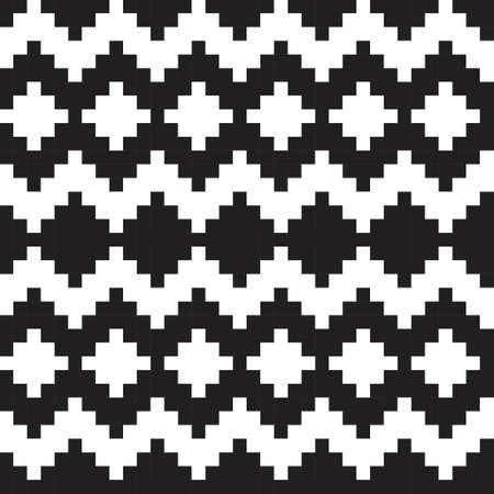 Black and White Christmas fair isle pattern background for fashion textiles, knitwear and graphicsのイラスト素材