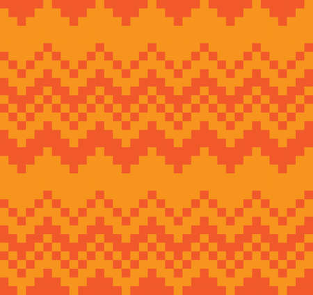 Orange Christmas fair isle pattern background for fashion textiles, knitwear and graphicsのイラスト素材