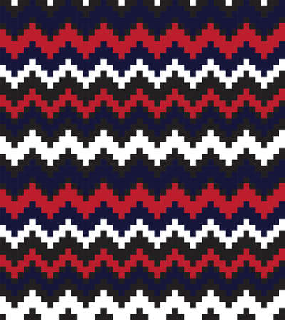 Red Christmas fair isle pattern background for fashion textiles, knitwear and graphicsのイラスト素材