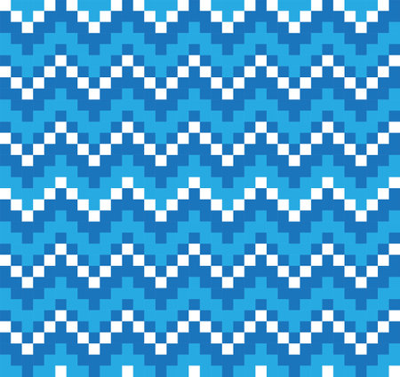 Ice Blue Christmas fair isle pattern background for fashion textiles, knitwear and graphicsのイラスト素材