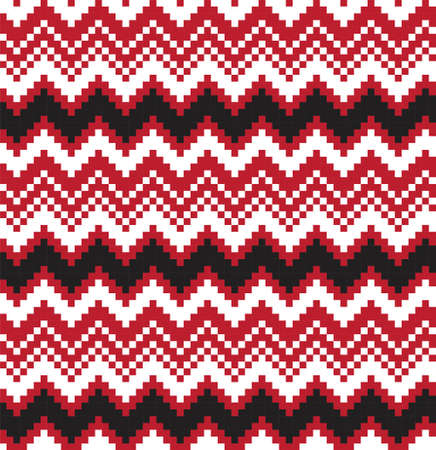 Red Christmas fair isle pattern background for fashion textiles, knitwear and graphicsのイラスト素材