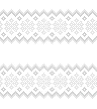 White Christmas fair isle pattern background for fashion textiles, knitwear and graphicsのイラスト素材