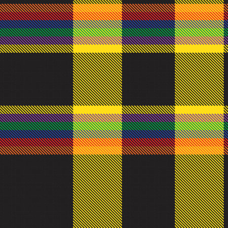 Rainbow Plaid, checkered, tartan seamless pattern suitable for fashion textiles and graphicsのイラスト素材