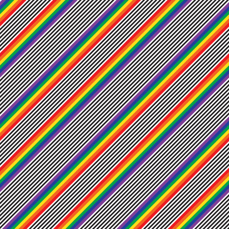 Rainbow diagonal striped seamless pattern background suitable for fashion textiles, graphicsのイラスト素材