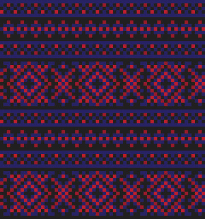 Red Christmas fair isle pattern background for fashion textiles, knitwear and graphics