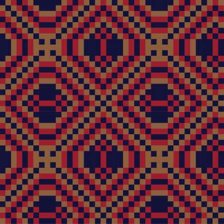 Red Christmas fair isle pattern background for fashion textiles, knitwear and graphicsのイラスト素材