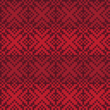 Red Christmas fair isle pattern background for fashion textiles, knitwear and graphicsのイラスト素材