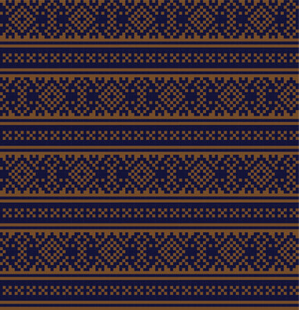 Brown Christmas fair isle pattern background for fashion textiles, knitwear and graphicsのイラスト素材