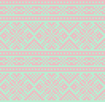 Pastel Christmas fair isle pattern background for fashion textiles, knitwear and graphicsのイラスト素材