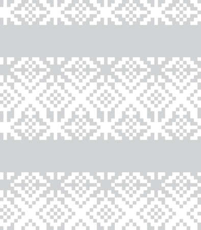 Black and White Christmas fair isle pattern background for fashion textiles, knitwear and graphicsのイラスト素材
