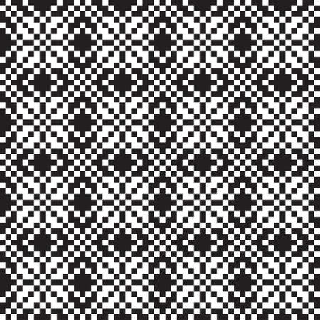 Black and White Christmas fair isle pattern background for fashion textiles, knitwear and graphicsのイラスト素材