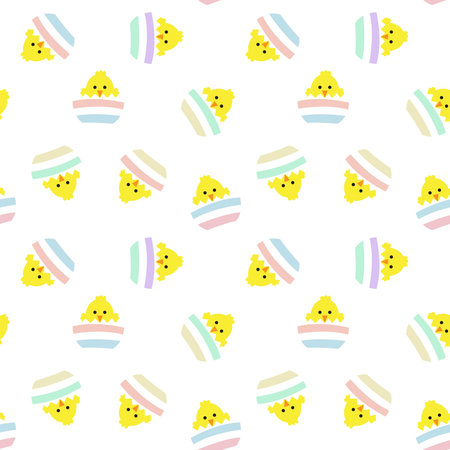 Rainbow Pastel Easter Egg Seamless Pattern for computer graphics, fashion textiles, etc.