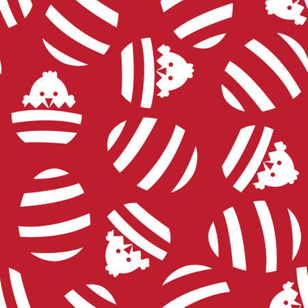 Red Easter Egg Seamless Pattern for computer graphics, fashion textiles, etc.のイラスト素材