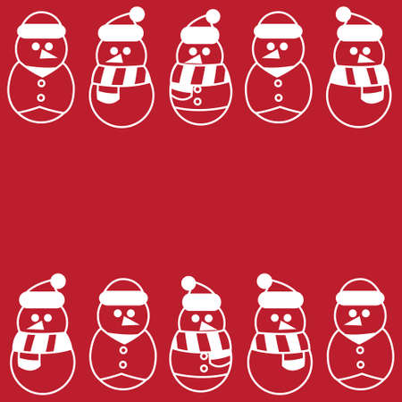Christmas Snowman seamless pattern design for website graphics, fashion textileのイラスト素材