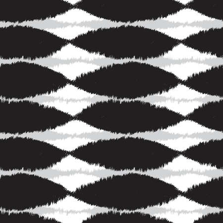 Black and White Brush stroke fur pattern design for fashion prints, homeware, graphics, backgroundsのイラスト素材