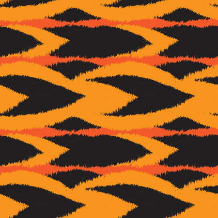 Orange Brush stroke fur pattern design for fashion prints, homeware, graphics, backgroundsのイラスト素材