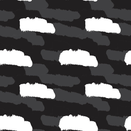 Black and White Brush stroke fur pattern design for fashion prints, homeware, graphics, backgroundsのイラスト素材