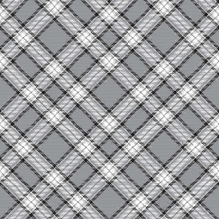 Black and White Chevron Plaid Tartan textured Seamless pattern design suitable for fashion textiles and graphicsのイラスト素材