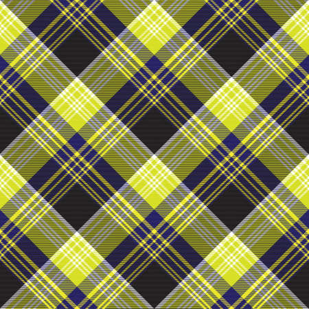 Yellow Chevron Plaid Tartan textured pattern design suitable for fashion textiles and graphicsのイラスト素材