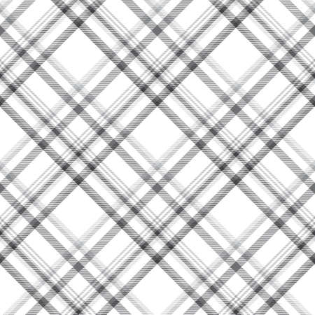 Black and White Chevron Plaid Tartan textured Seamless pattern design suitable for fashion textiles and graphicsのイラスト素材