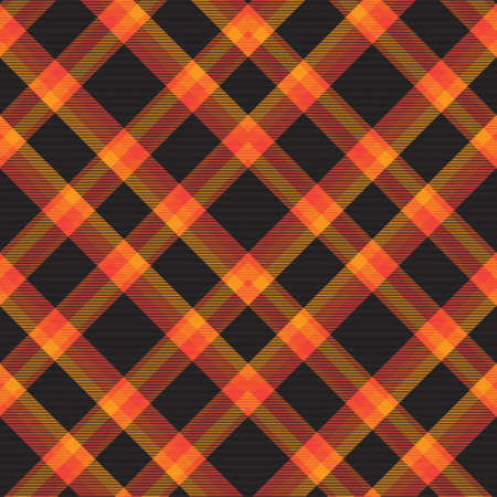 Orange Chevron Plaid Tartan textured Seamless pattern design suitable for fashion textiles and graphicsのイラスト素材
