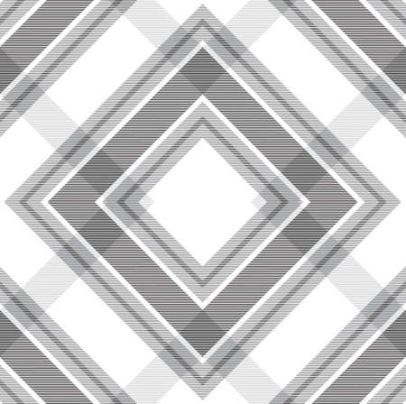 Black and White Argyle Plaid Tartan textured Seamless pattern design suitable for fashion textiles and graphicsのイラスト素材