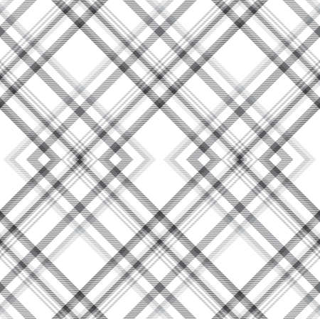 Black and White Argyle Plaid Tartan textured Seamless pattern design suitable for fashion textiles and graphicsのイラスト素材