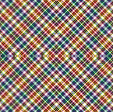 Rainbow Argyle Plaid Tartan textured Seamless pattern design suitable for fashion textiles and graphicsのイラスト素材