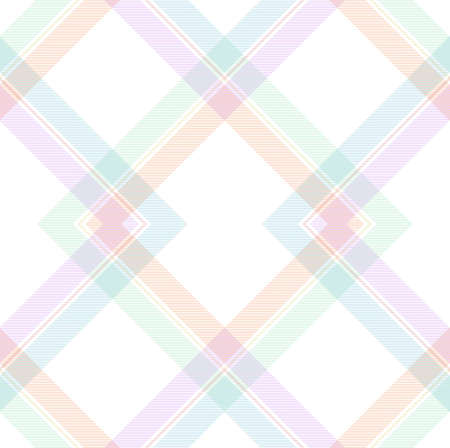 Rainbow Pastel Argyle Plaid Tartan textured Seamless pattern design suitable for fashion textiles and graphicsのイラスト素材