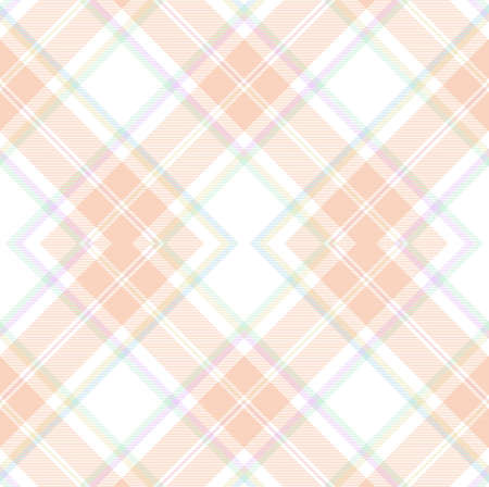 Rainbow Pastel Argyle Plaid Tartan textured Seamless pattern design suitable for fashion textiles and graphicsのイラスト素材
