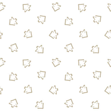 Brown Christmas Tree seamless pattern design for website graphics, fashion textileのイラスト素材