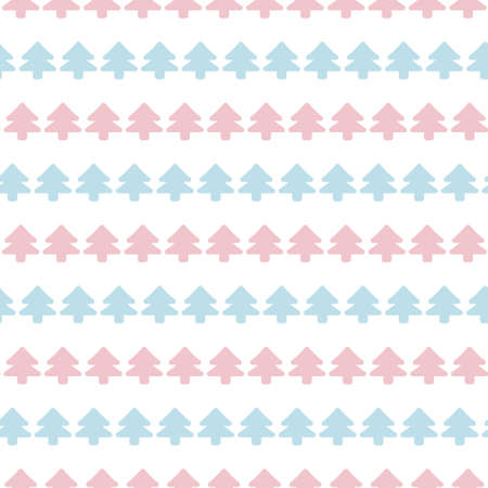 Pastel Christmas Tree seamless pattern design for website graphics, fashion textileのイラスト素材