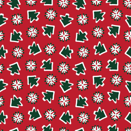 Christmas Tree seamless pattern design for website graphics, fashion textileのイラスト素材