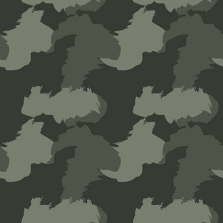 Green Brush Stroke Camouflage abstract seamless pattern background suitable for fashion textiles, graphicsのイラスト素材