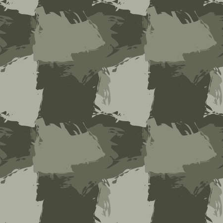 Green Brush Stroke Camouflage abstract seamless pattern background suitable for fashion textiles, graphicsのイラスト素材