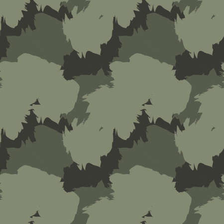 Green Brush Stroke Camouflage abstract seamless pattern background suitable for fashion textiles, graphicsのイラスト素材