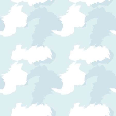 Sky blue Brush Stroke Camouflage abstract seamless pattern background suitable for fashion textiles, graphicsのイラスト素材