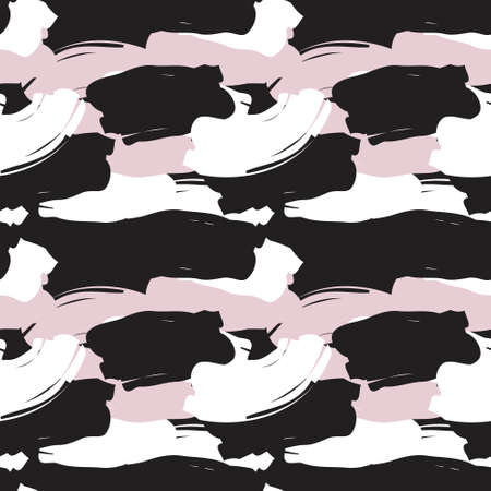 Pink Brush Stroke Camouflage abstract seamless pattern background suitable for fashion textiles, graphicsのイラスト素材