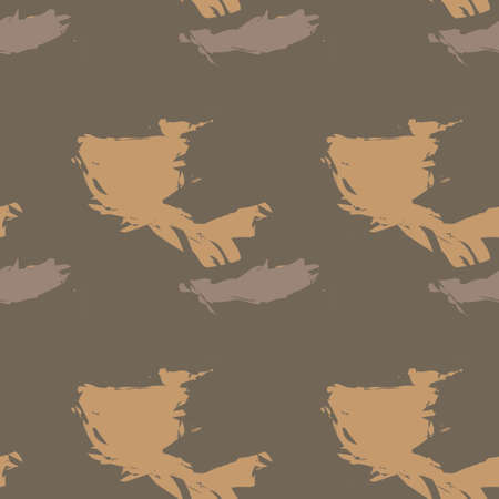 Brown Brush Stroke Camouflage abstract seamless pattern background suitable for fashion textiles, graphicsのイラスト素材